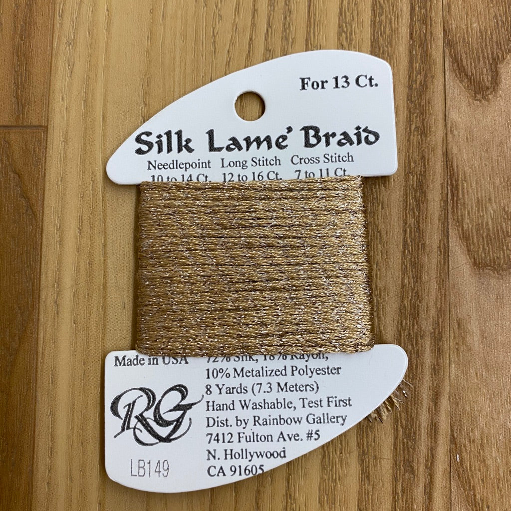 Silk Lamé Braid LB149 Desert Sand - KC Needlepoint