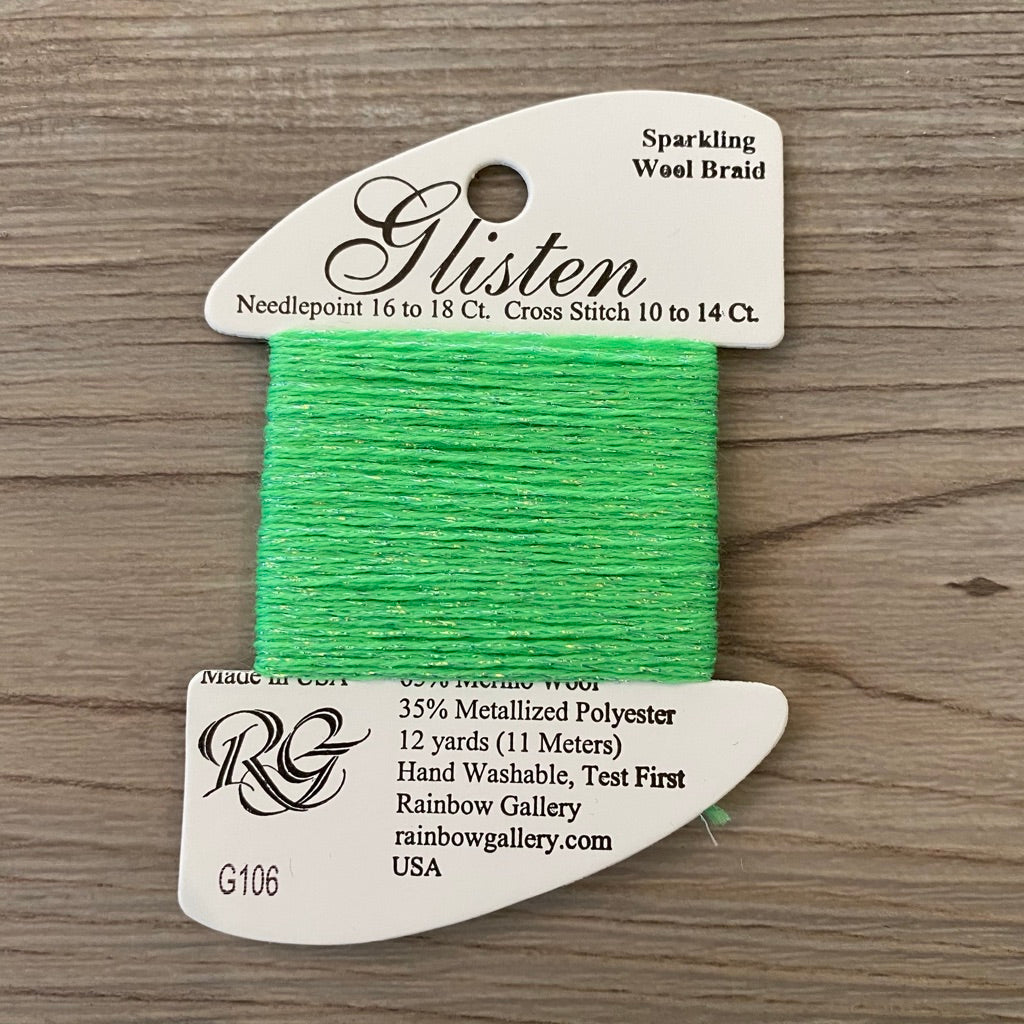 Glisten G106 Neon Green - needlepoint