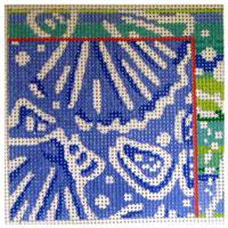 Shell Square Canvas - KC Needlepoint