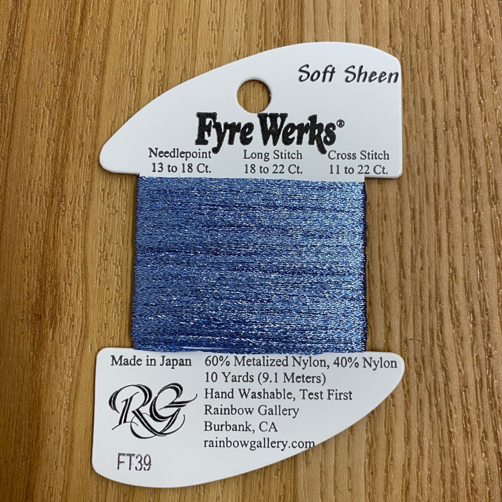 Fyre Werks Soft Sheen FT39 Lite Blue - KC Needlepoint