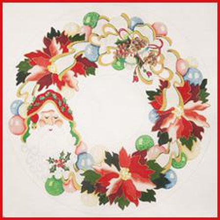 Christmas Wreath Canvas - KC Needlepoint