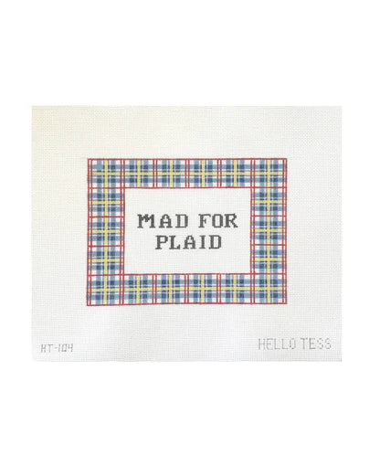 Mad For Plaid Canvas - KC Needlepoint