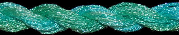 ThreadworX #12 Overdyed Metallic Caribbean Surf - KC Needlepoint