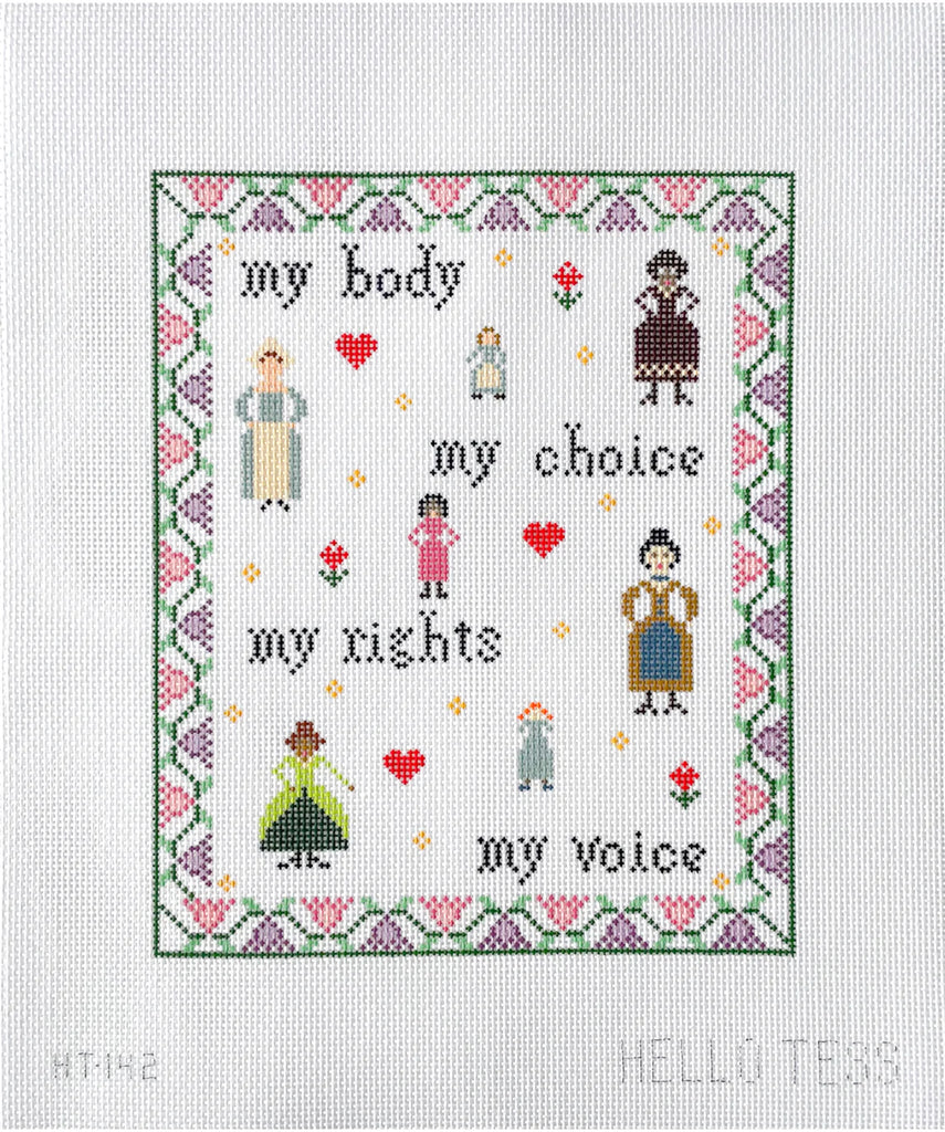 My Body, My Choice Canvas - KC Needlepoint