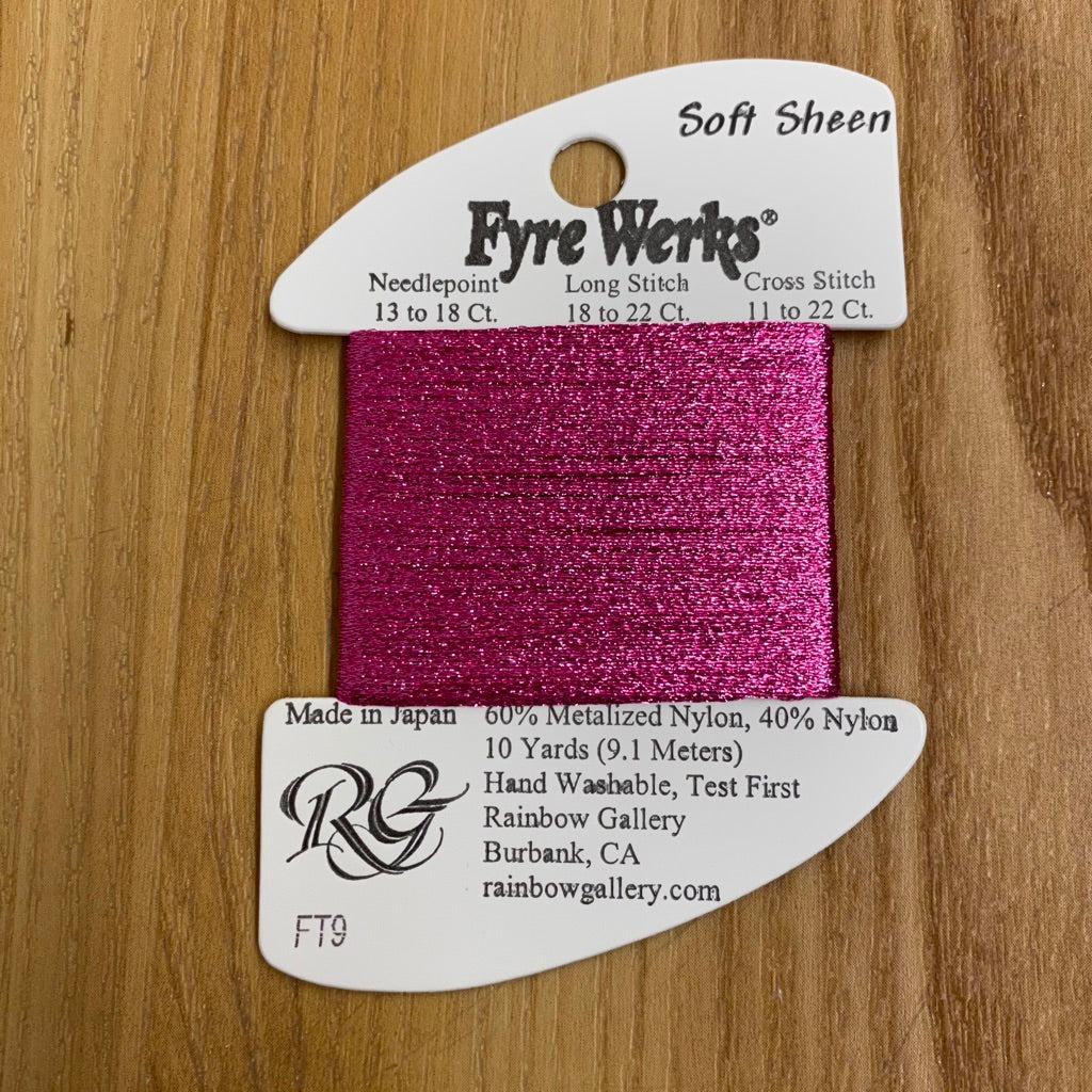 Fyre Werks Soft Sheen FT9 Rose - KC Needlepoint