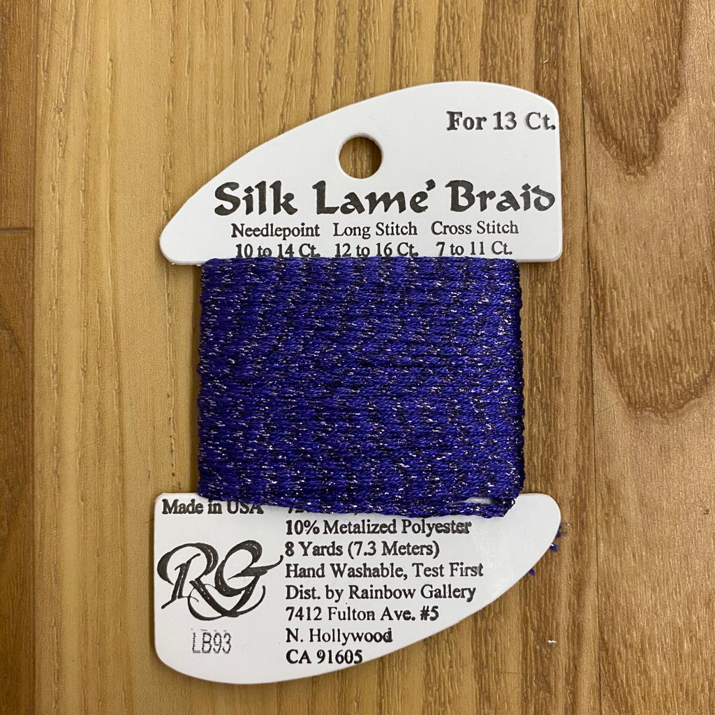 Silk Lamé Braid LB93 Dark Periwinkle - KC Needlepoint