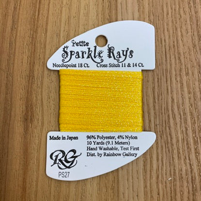 Petite Sparkle Rays PS27 Brite Yellow - KC Needlepoint