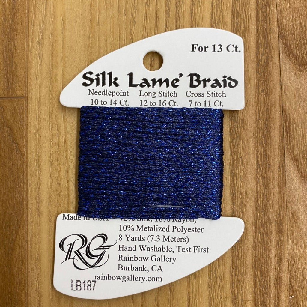 Silk Lamé Braid LB187 Mood Indigo - KC Needlepoint
