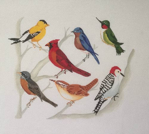 Ohio Birds Canvas - needlepoint