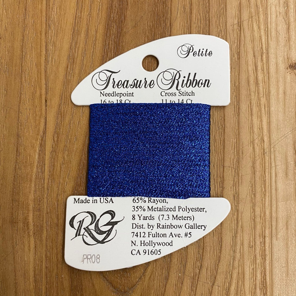 Petite Treasure Ribbon PR08 Royal Blue - KC Needlepoint