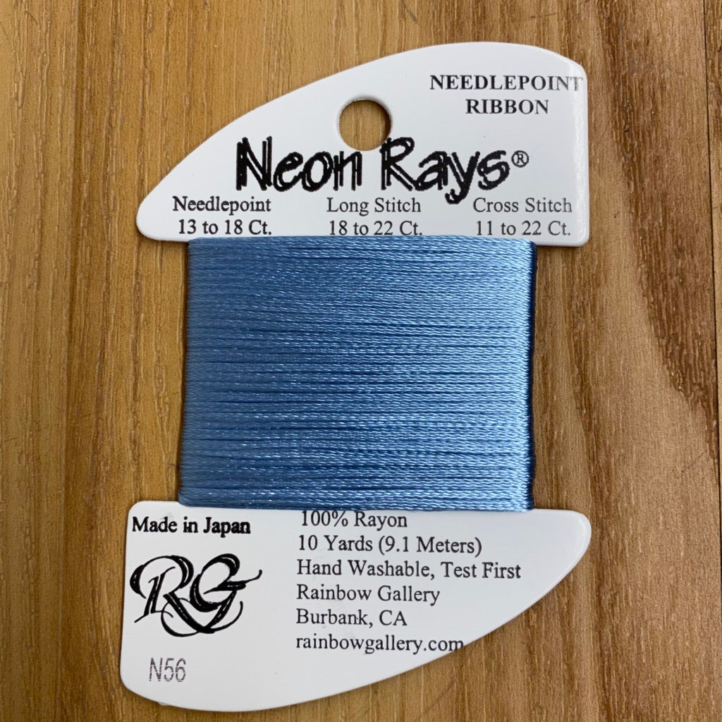 Neon Rays N56 Lite Blue - KC Needlepoint