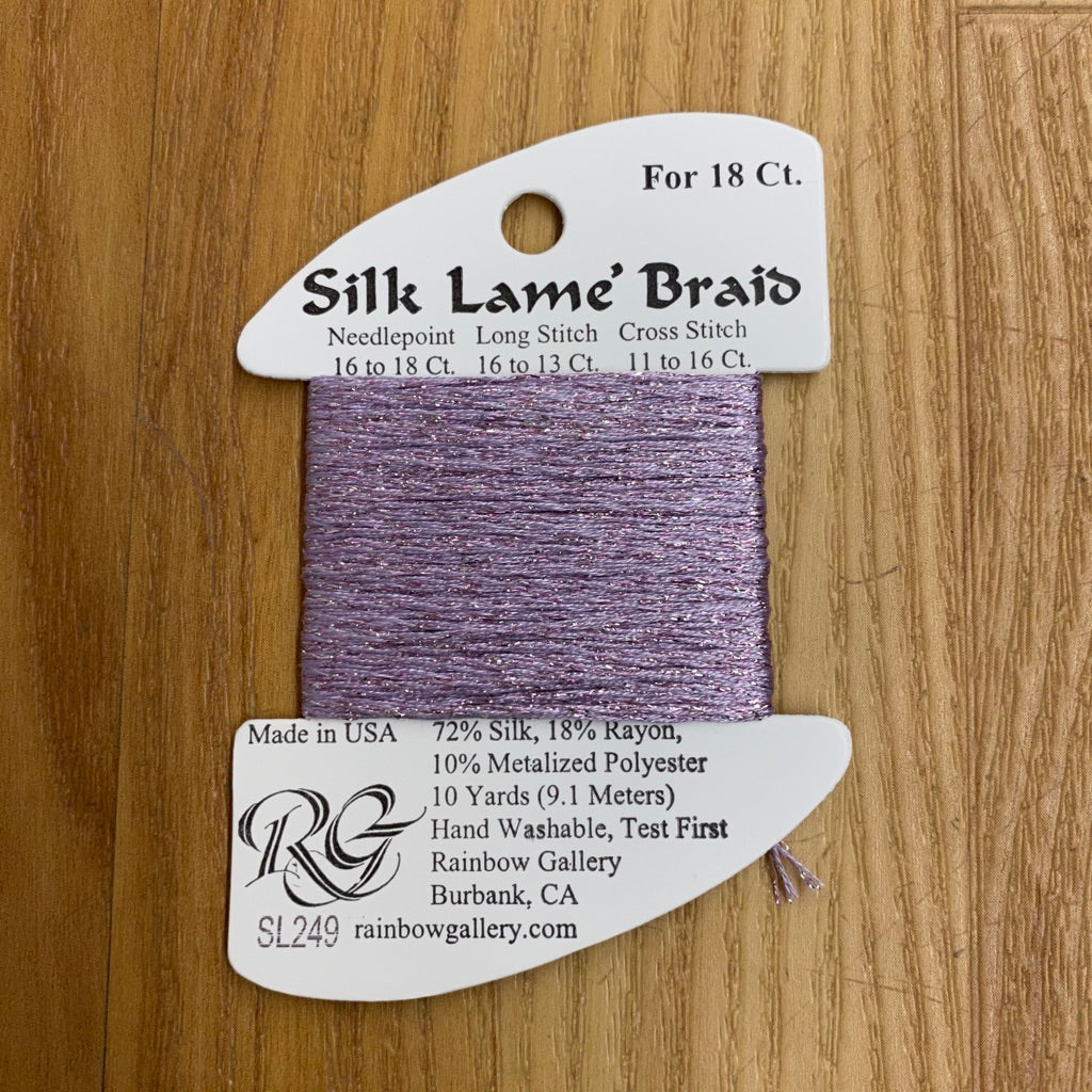 Silk Lamé Braid SL249 Pale Mauve - KC Needlepoint