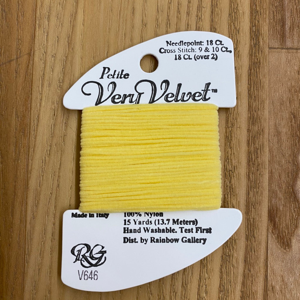 Petite Very Velvet V646 Medium Yellow - KC Needlepoint