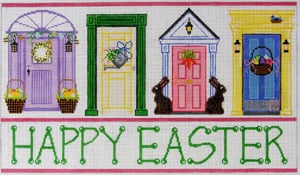 Easter Doors Canvas - KC Needlepoint