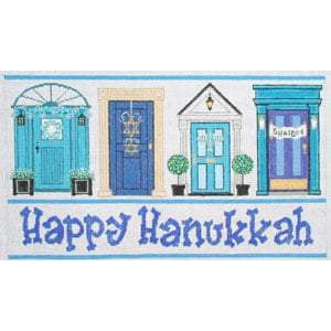 Hanukkah Doors Canvas - KC Needlepoint