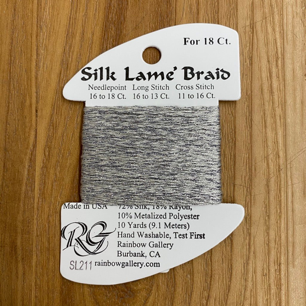 Silk Lamé Braid SL211 Glacier Gray - KC Needlepoint