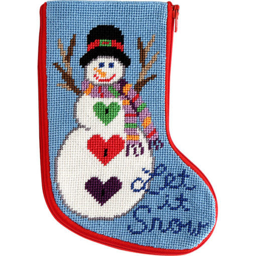 Let It Snow Mini Sock Kit - KC Needlepoint