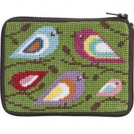 Birds of Color Coin Purse Kit - KC Needlepoint