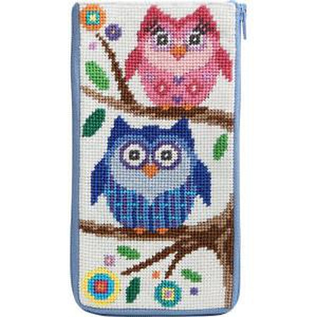 Owls Eyeglass Case Kit - KC Needlepoint