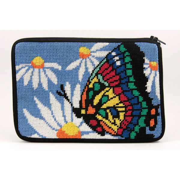 Butterfly and Daisies Purse Kit - KC Needlepoint