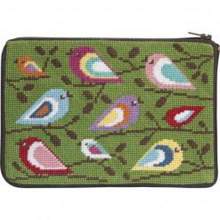Birds of Color Purse Kit - KC Needlepoint