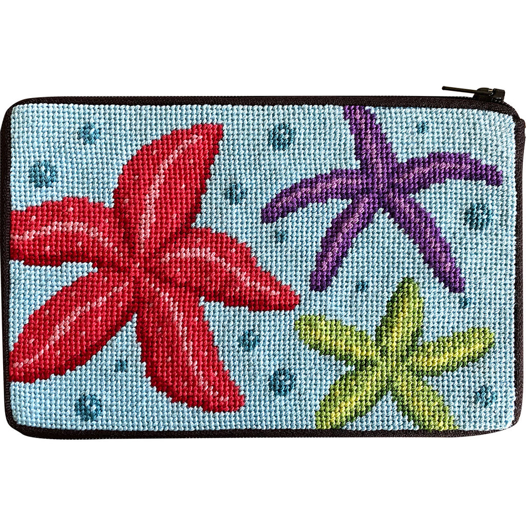 Starfish Cosmetic Purse Kit - KC Needlepoint