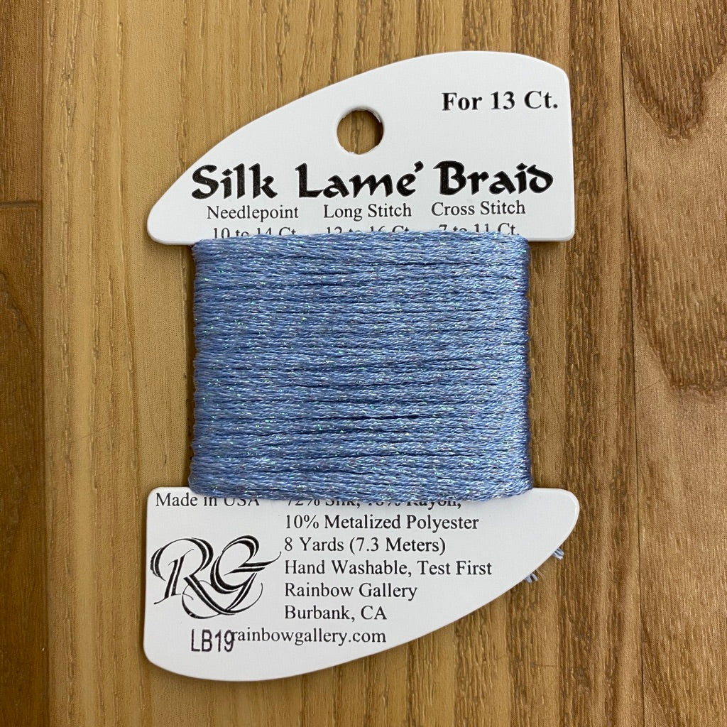 Silk Lamé Braid LB19 Antique Blue - KC Needlepoint