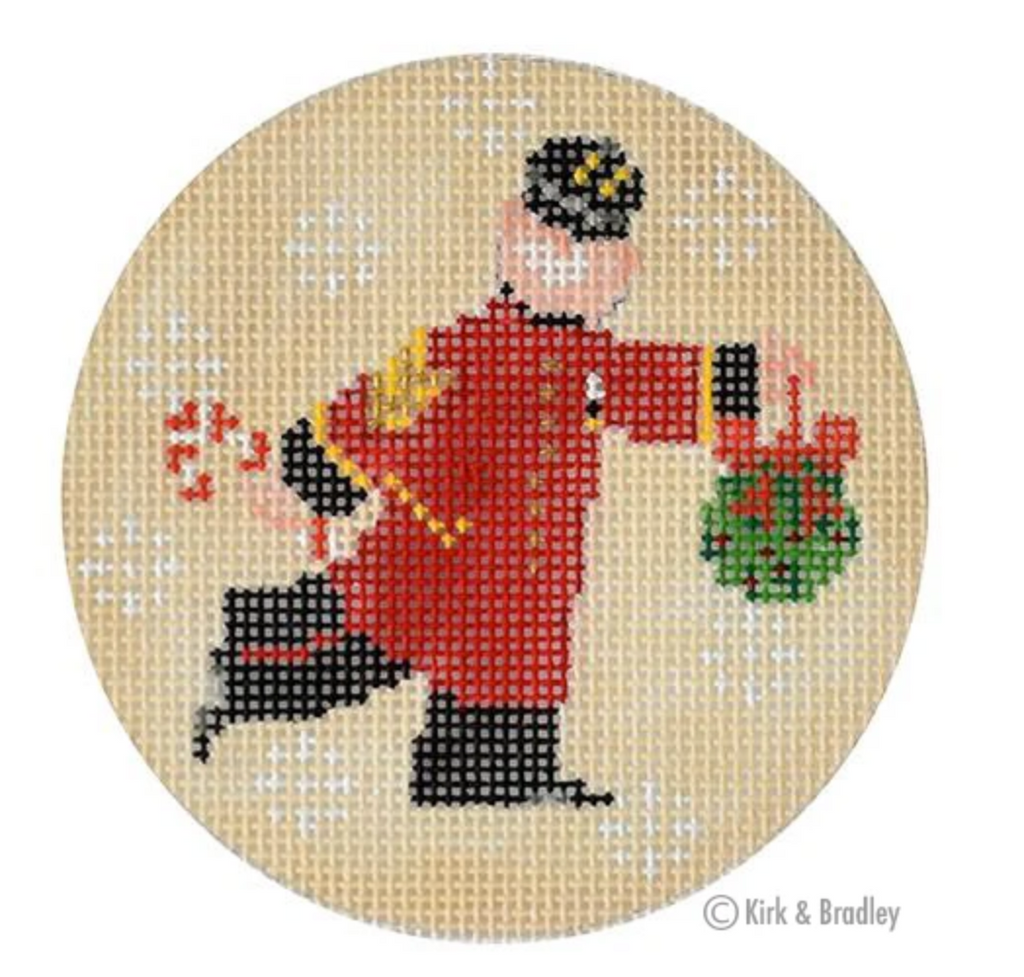 The Colonel Round Canvas - KC Needlepoint
