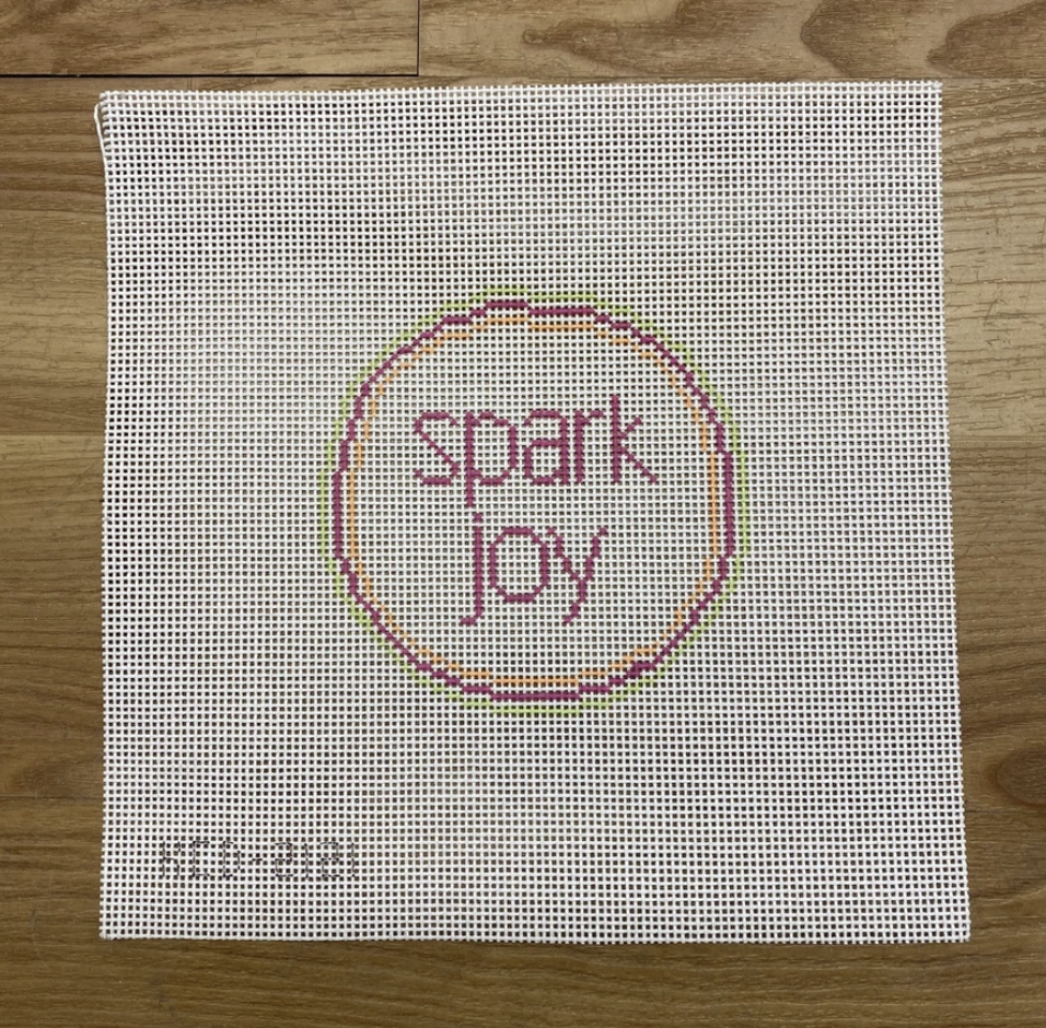 Spark Joy Round - KC Needlepoint