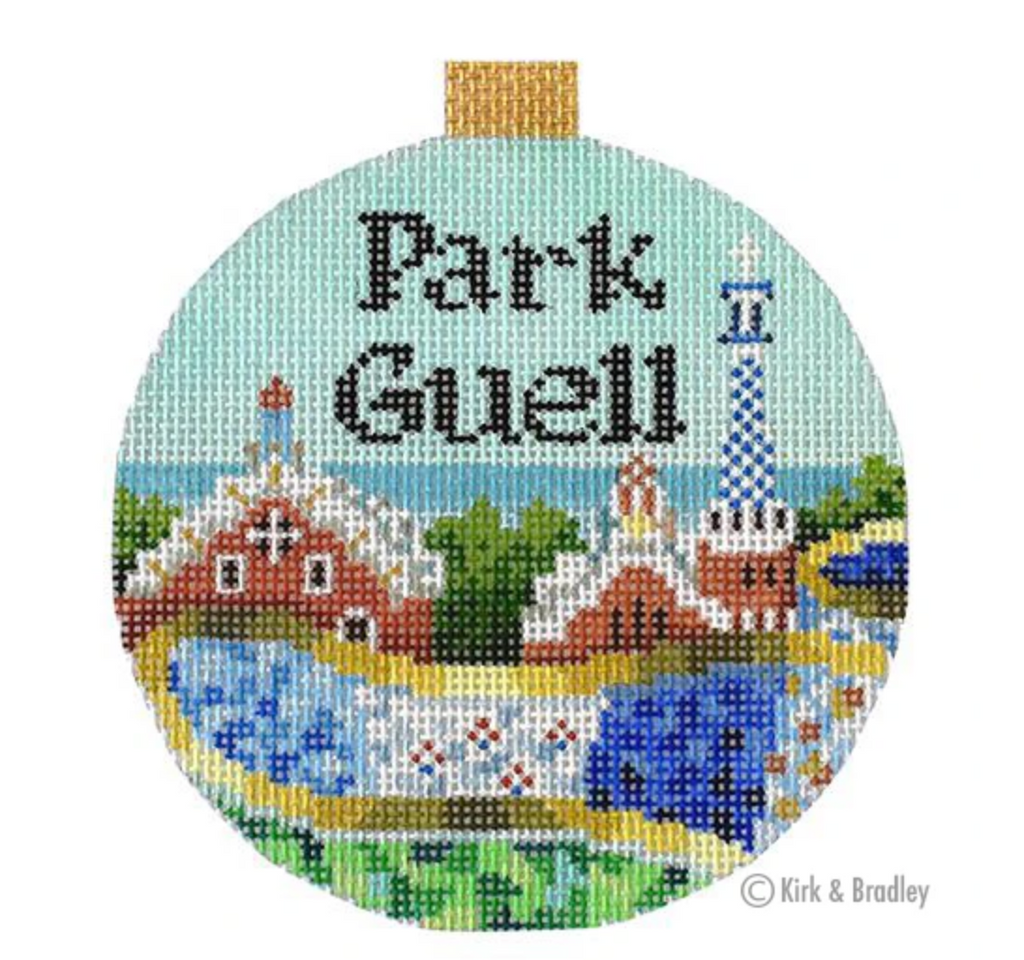 Park Guell Round Needlepoint Canvas - KC Needlepoint