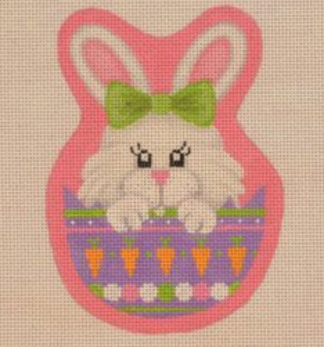 Peeking Bunny Canvas - KC Needlepoint