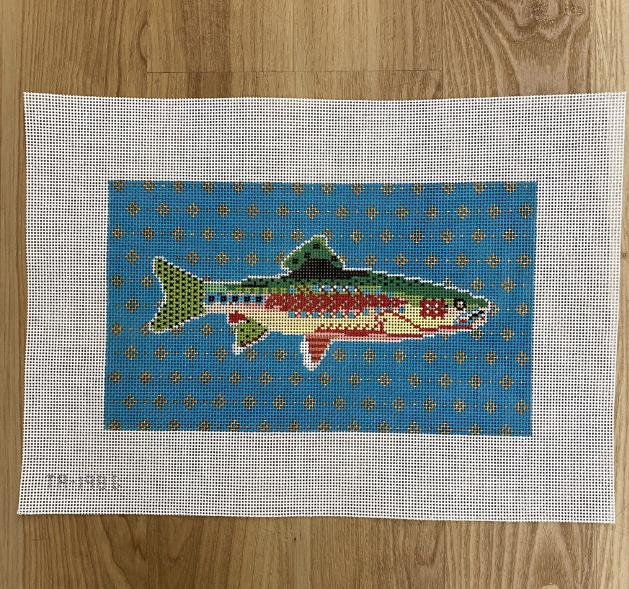 Robbie the Golden Trout Canvas - KC Needlepoint
