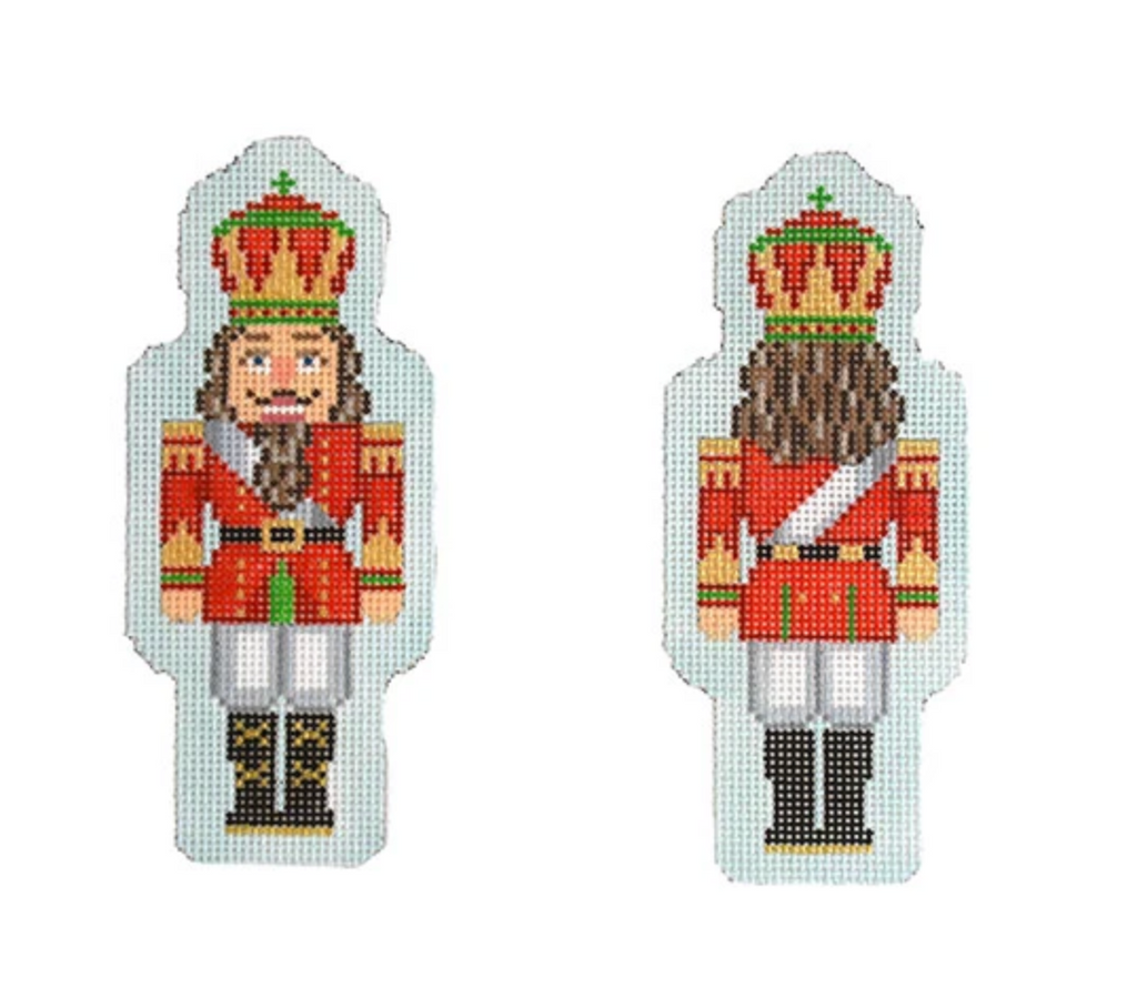 Double Sided Red Nutcracker Canvas - needlepoint