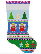 Bold Stripe Angels Stocking Canvas - needlepoint