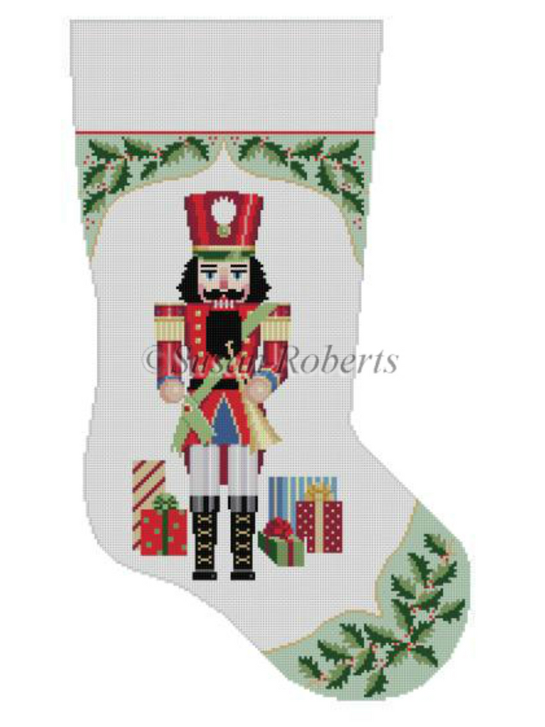 Needlepoint Stocking with French Horn