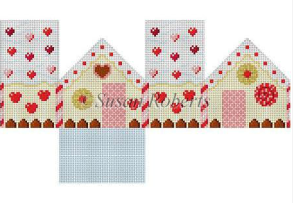 Valentines House Mini House Canvas - needlepoint