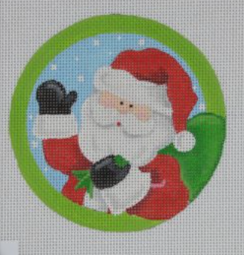 Santa's Bag Ornament Canvas - KC Needlepoint