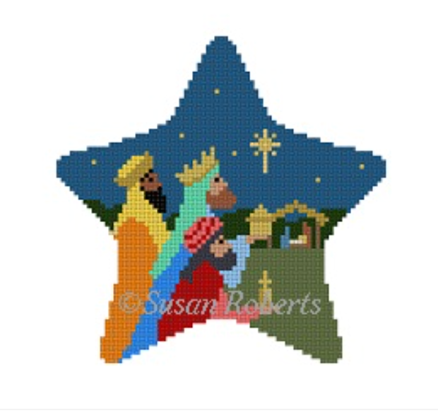 Three Kings Star Canvas - KC Needlepoint