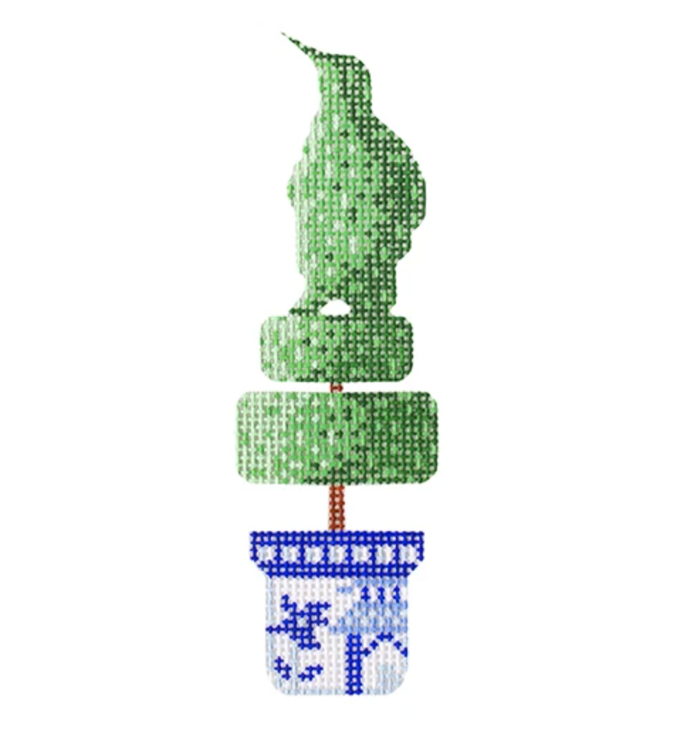 Penguin Topiary Canvas - KC Needlepoint
