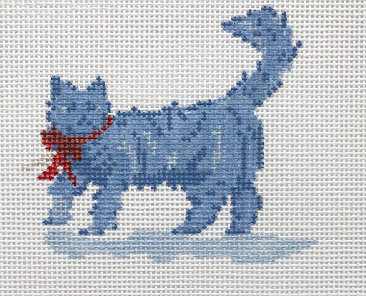 Cat Ornament Canvas - KC Needlepoint