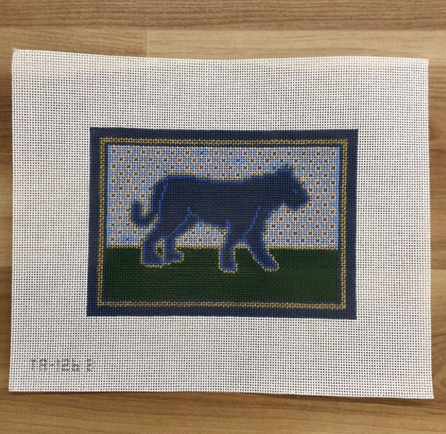 Philip the Panther Needlepoint Canvas - KC Needlepoint