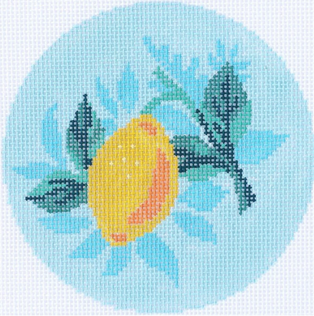 Lemon Ornament Canvas - KC Needlepoint