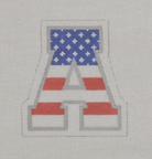 Patriotic A Canvas - KC Needlepoint