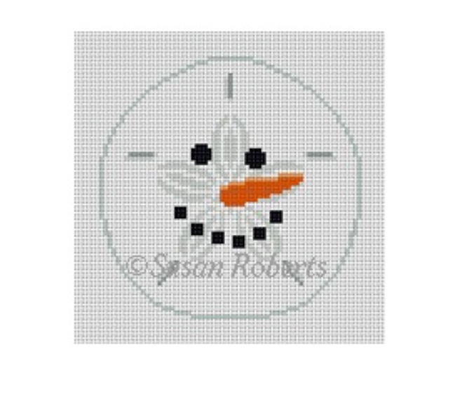 Snowman Sand Dollar Canvas - KC Needlepoint