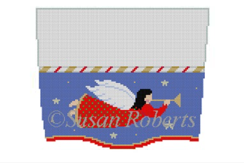 Angel Flying Stocking Topper Canvas - KC Needlepoint