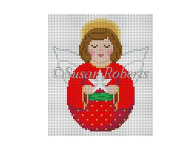 Roly Poly Angel Canvas - KC Needlepoint