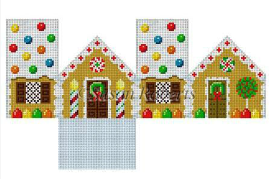 Gingerbread Mini House Canvas - KC Needlepoint