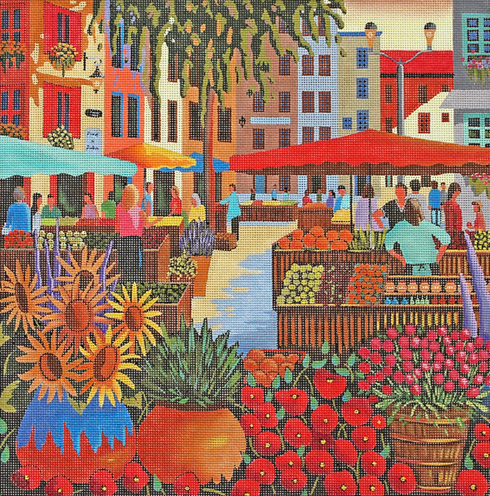 French Market Canvas - KC Needlepoint