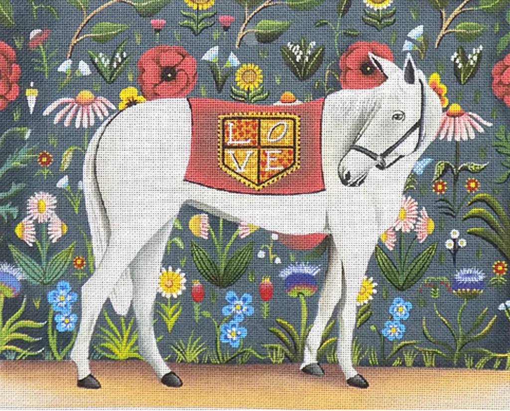 Love Horse Canvas - KC Needlepoint