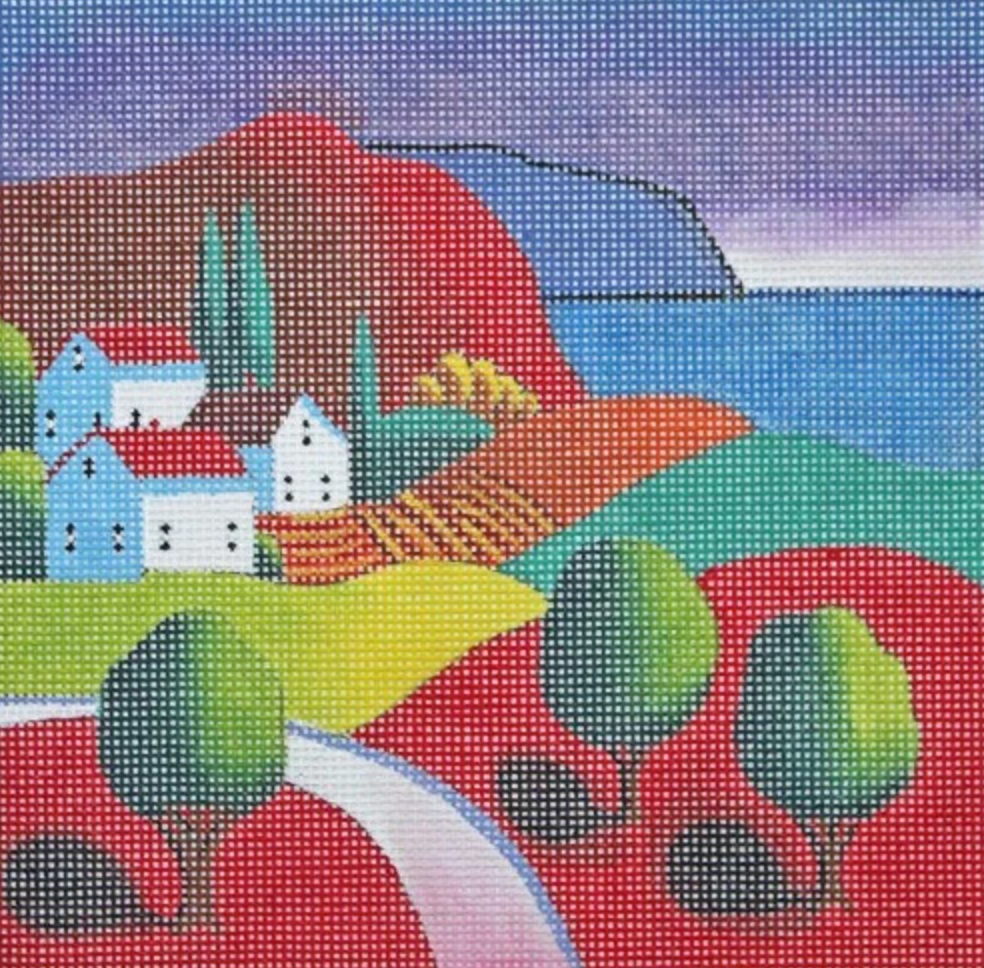 Mountains and Sea Canvas - KC Needlepoint